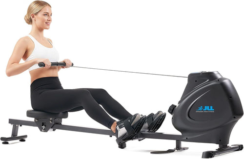 Folding Magnetic Rowing Machine 16-Level Quiet Rower LCD App Compatible 130KG