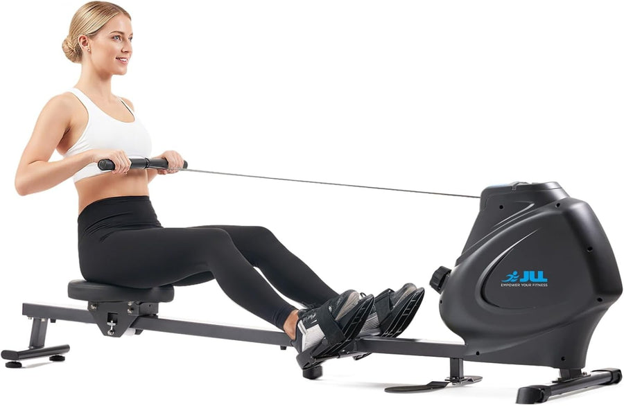 Folding Magnetic Rowing Machine 16-Level Quiet Rower LCD App Compatible 130KG