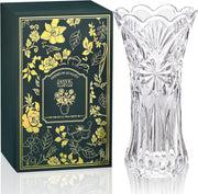 30cm Crystal Glass Flower Vase Tall Tulip Vase Wedding Centrepiece