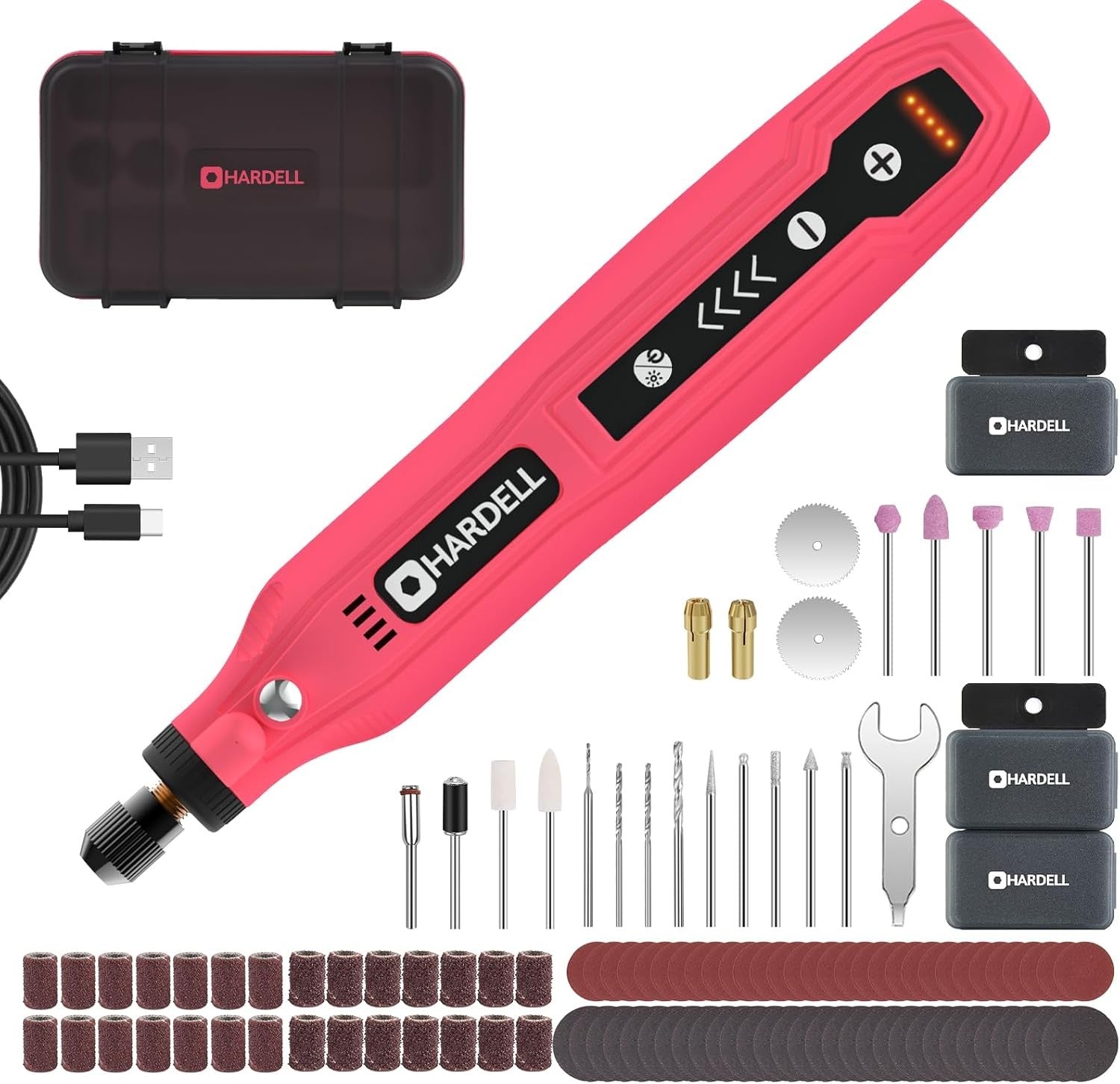 Mini Cordless Rotary Tool Kit 5 Speed Engraving Pen DIY Craft Set