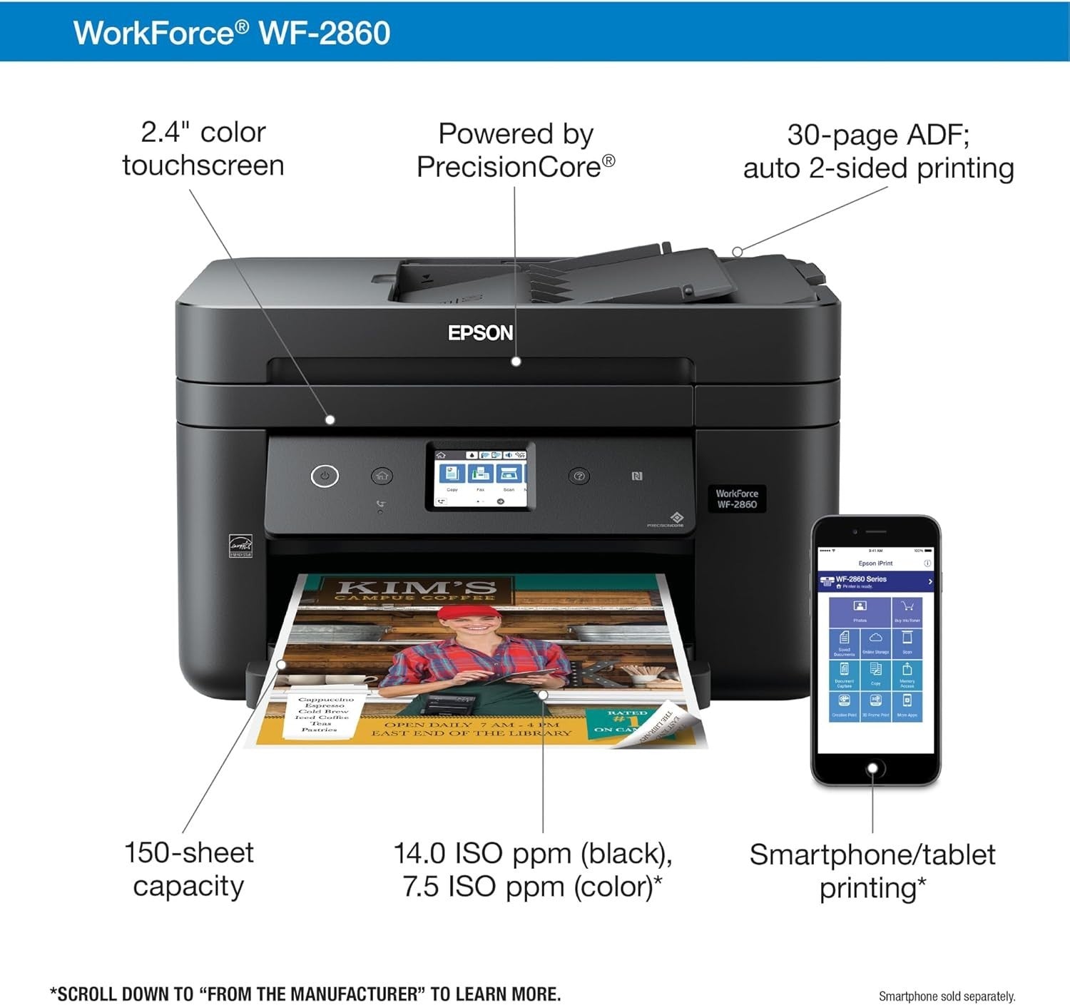All-in-One Colour Wireless Printer with Scanner, Copier & Fax