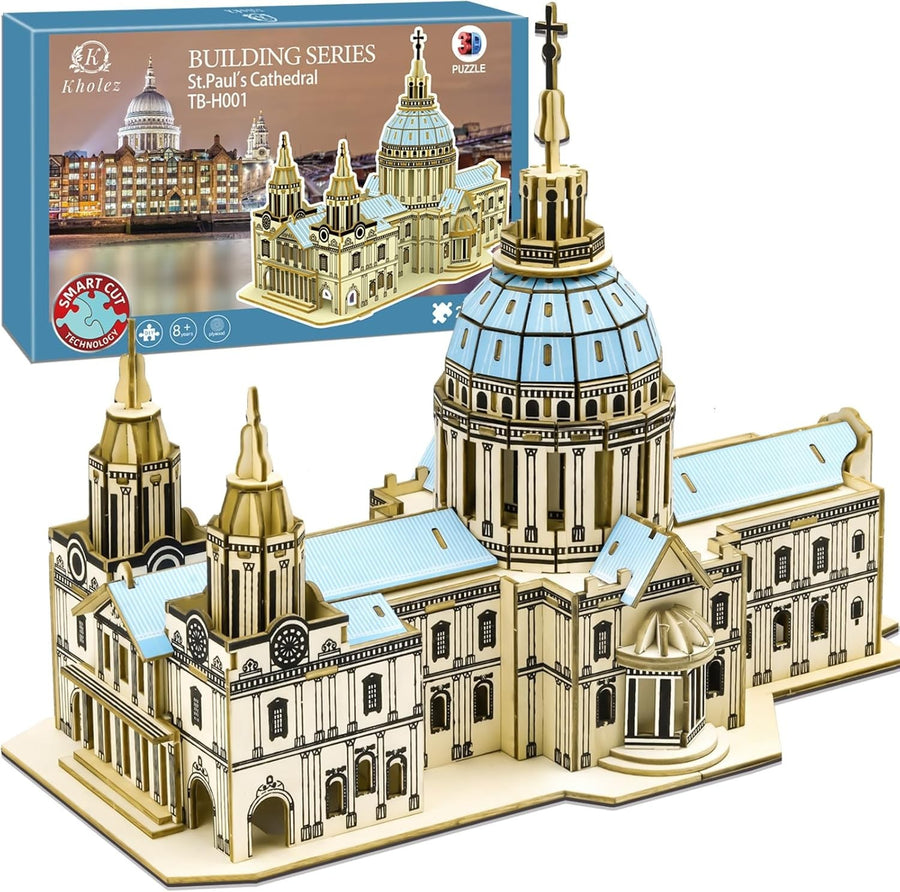 3D Wooden St. Paul’s Cathedral Puzzle Model DIY Craft Kit Gift for Adults