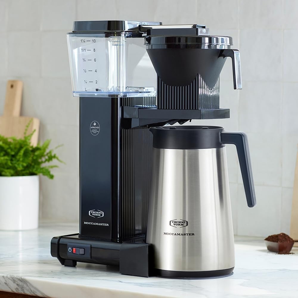 Thermal Drip Coffee Maker 1.25L | Fast Brew, Auto Shut-Off, Stainless Steel Jug