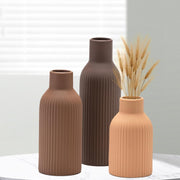 Ceramic Vase Set of 3 Farmhouse Pampas Grass Vases Boho Home Decor