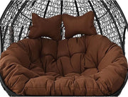 Waterproof 2 Seater Egg Chair Cushion Thick Washable Outdoor Pad