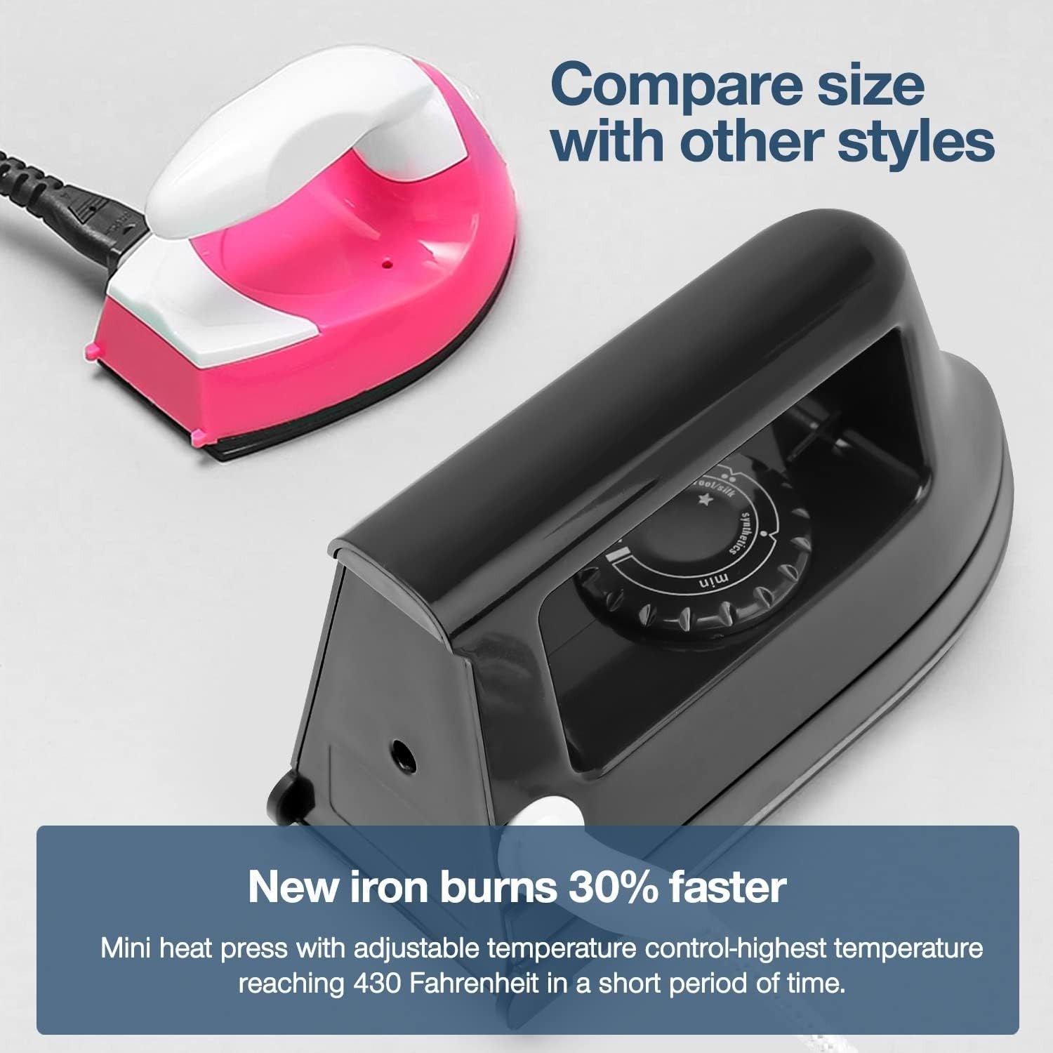 Mini Heat Press Iron Portable Craft Transfer Machine for Vinyl