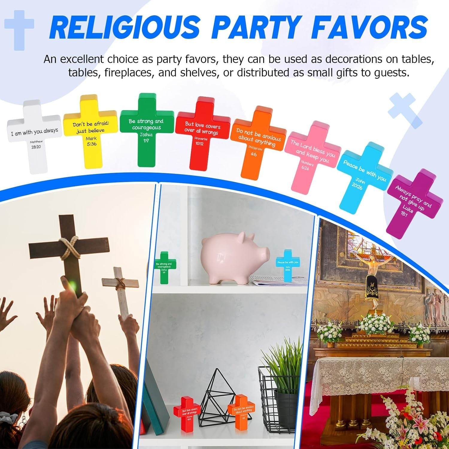 24pc Pocket Cross Fidget Stress Relief PU Christian Gift Set