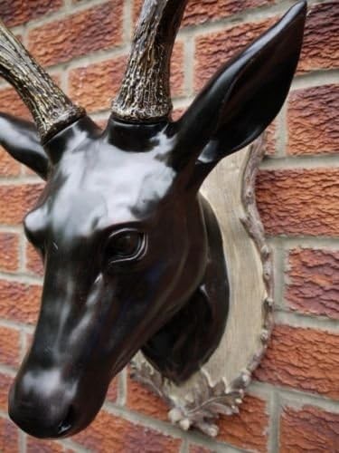 Large Antique Stag Head Wall Art 100cm Resin Mount