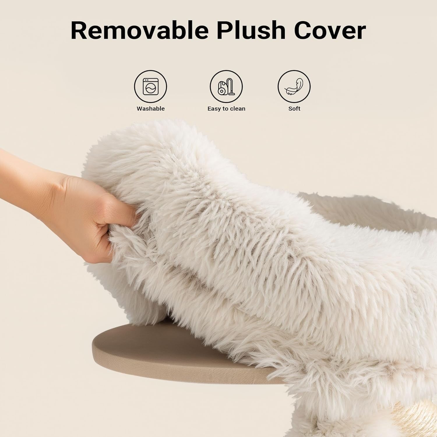 Designer Cat Tree Tower 130cm Branch Style Plush Scratching Post Hammock Bed
