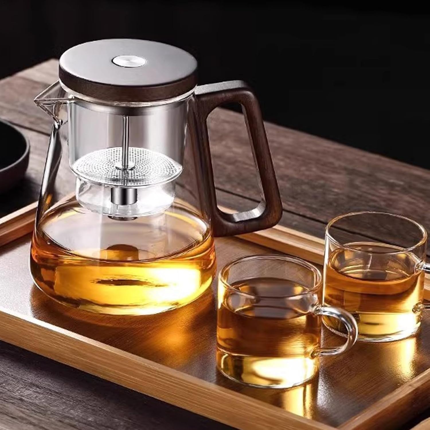 800ml Glass Teapot with Infuser Heat Resistant Spillproof Tea Pot