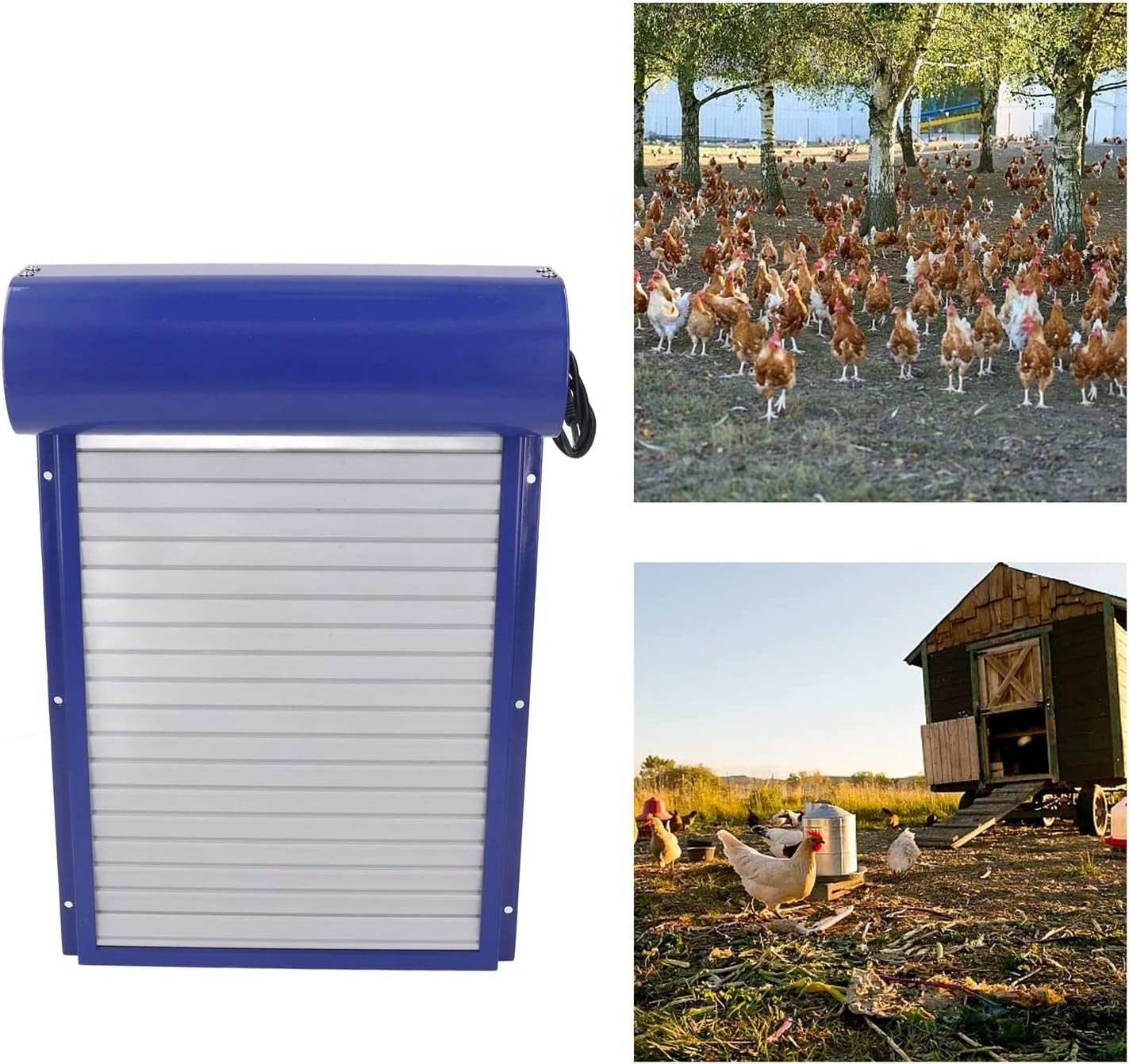 Automatic Chicken Coop Door Timer Roller Curtain Aluminium