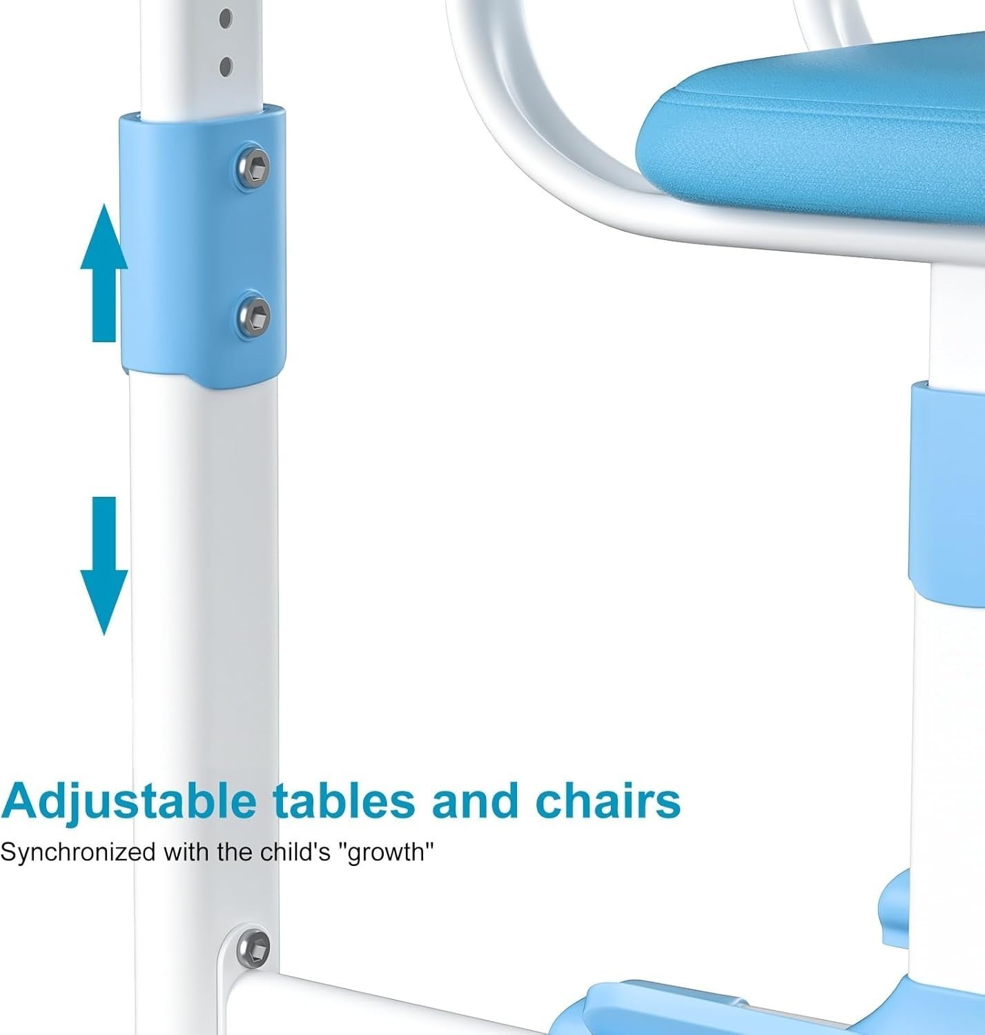 Adjustable Kids Desk & Chair Set w/ Storage, Ergonomic Back Support