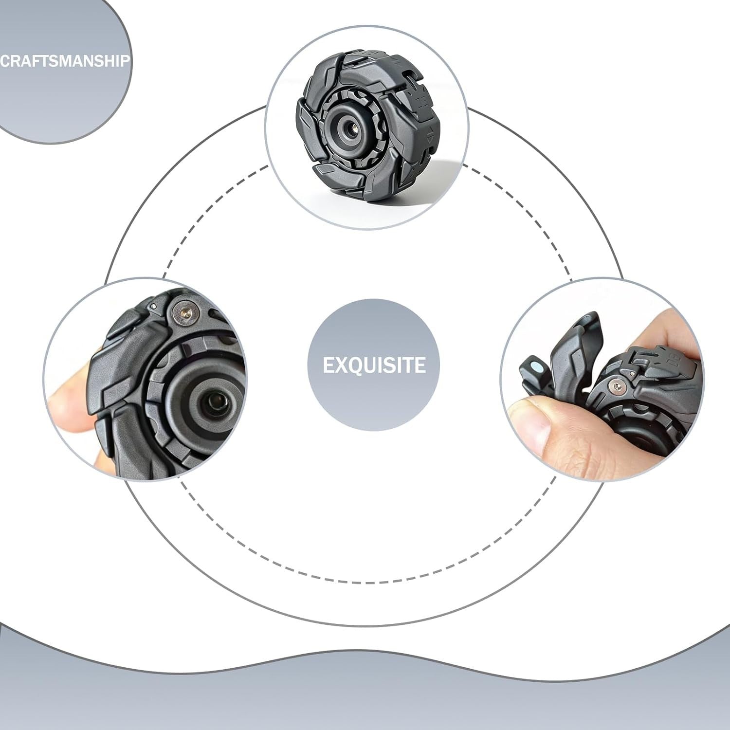 Metal EDC Fidget Slider Spinner Stress Relief ADHD Desk Toy