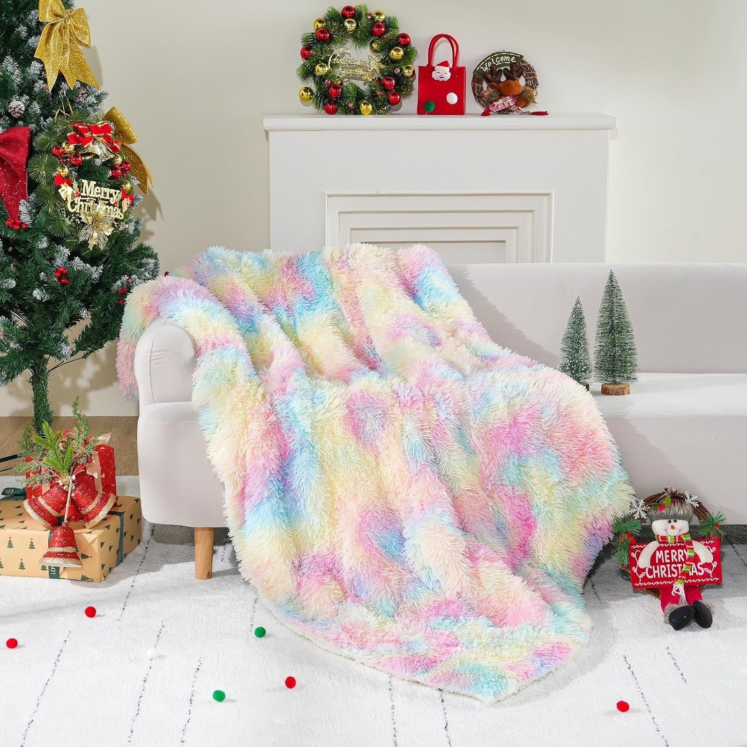 12lbs Weighted Blanket Teal Green 48x72" Sherpa Faux Fur Reversible
