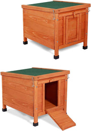 Wooden Rabbit Hutch Indoor Outdoor Weatherproof Small Pet House