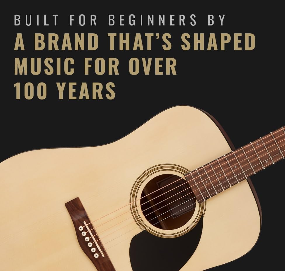 Full Size Dreadnought Acoustic Guitar Natural Beginner Model