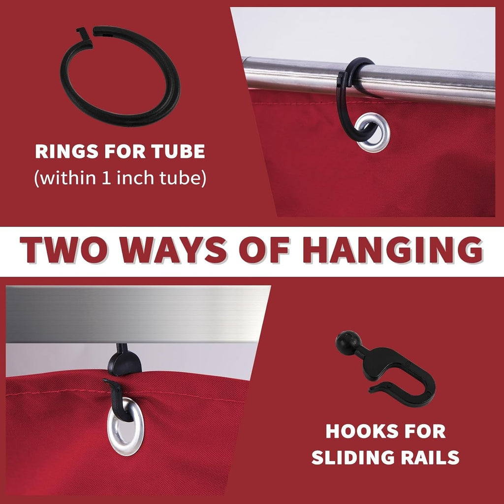 10x12ft Red Gazebo Mosquito Netting 4 Panels Zipper Sidewalls Outdoor