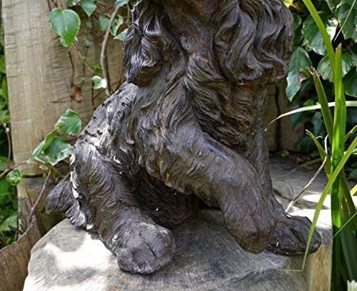Resin Cocker Spaniel Dog Ornament Garden Statue 40cm Outdoor Patio Figurine