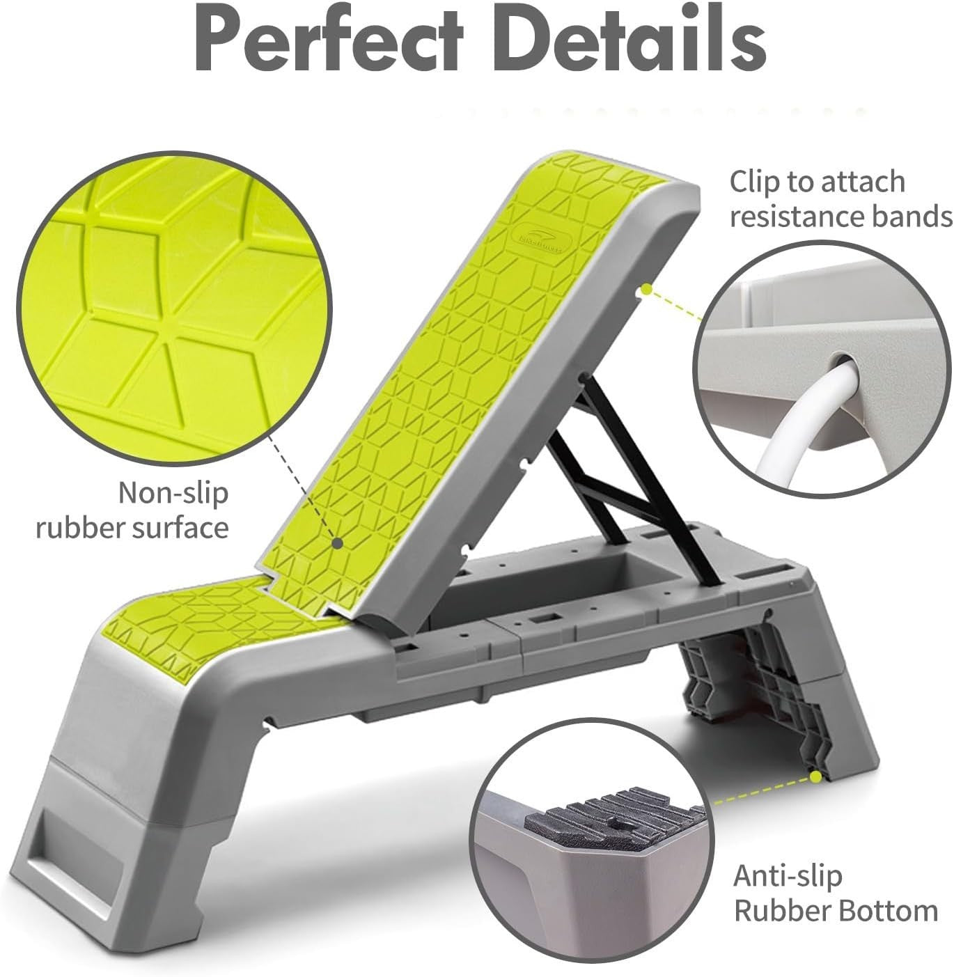Adjustable Aerobic Deck Workout Platform Foldable Home Fitness Bench