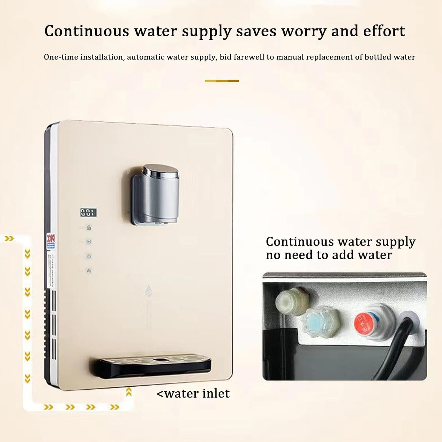 Wall Mounted Instant Hot Water Dispenser Touch Screen Lock