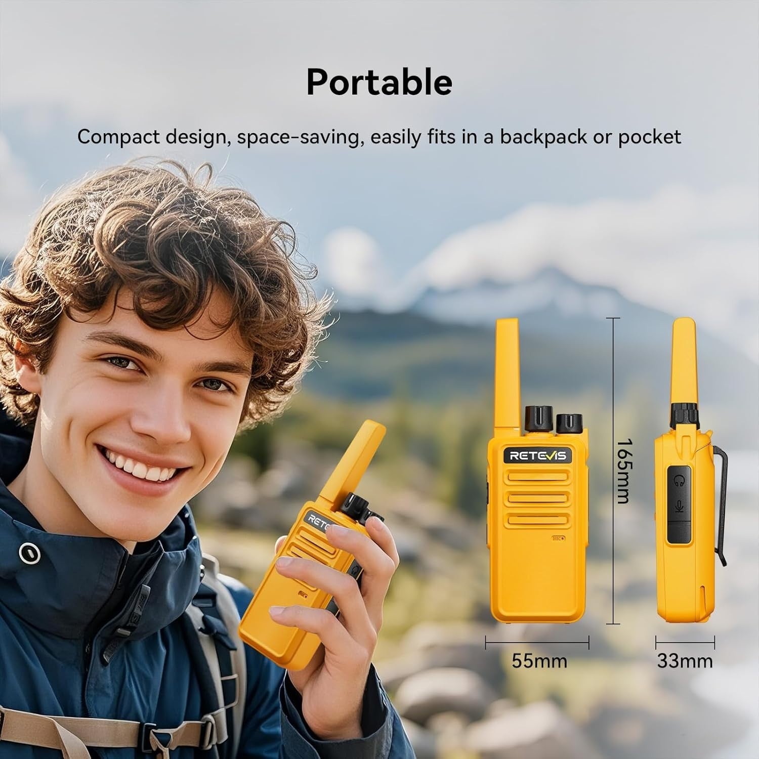 PMR446 Walkie Talkies 4 Pack Rechargeable VOX Radio w Earpieces USB