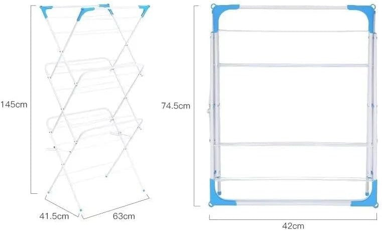 3 Tier Foldable Clothes Airer Indoor Outdoor Compact Laundry Dryer Rack