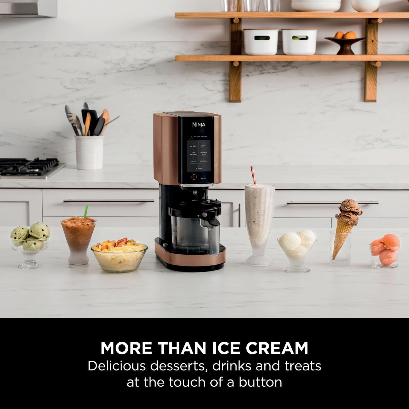 Ice Cream Maker Machine 1.4L 7 Programs Gelato Sorbet Frozen Desserts
