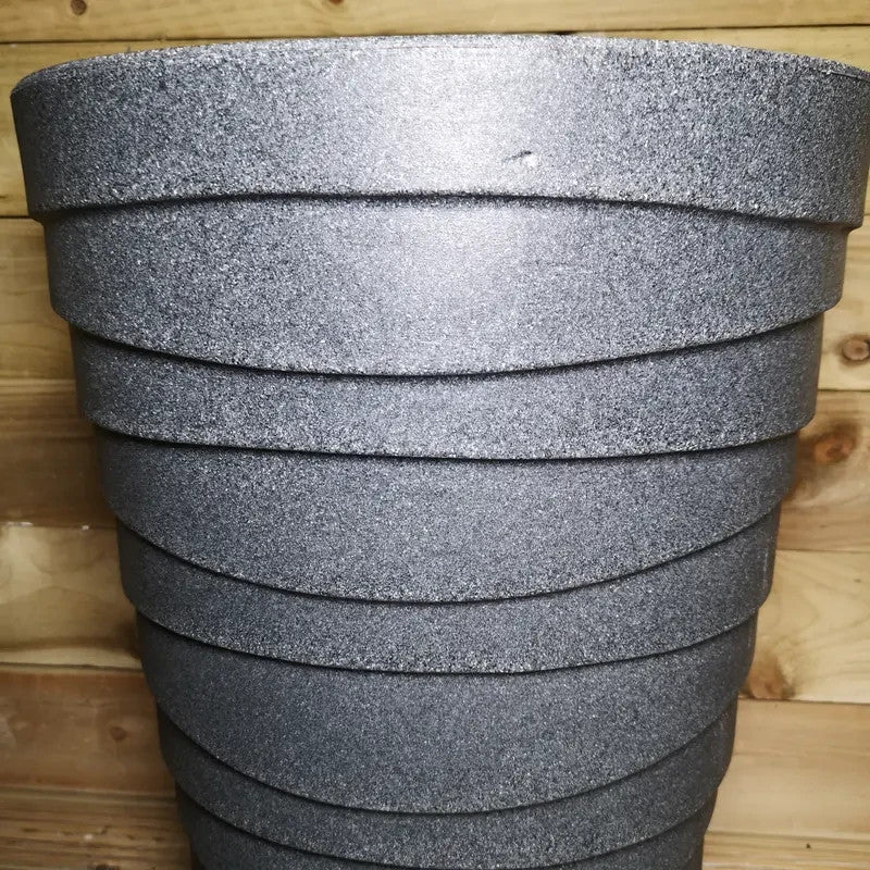 Large Grey Ash Tall Garden Planter 66cm Frost-Proof Eco Outdoor Pot