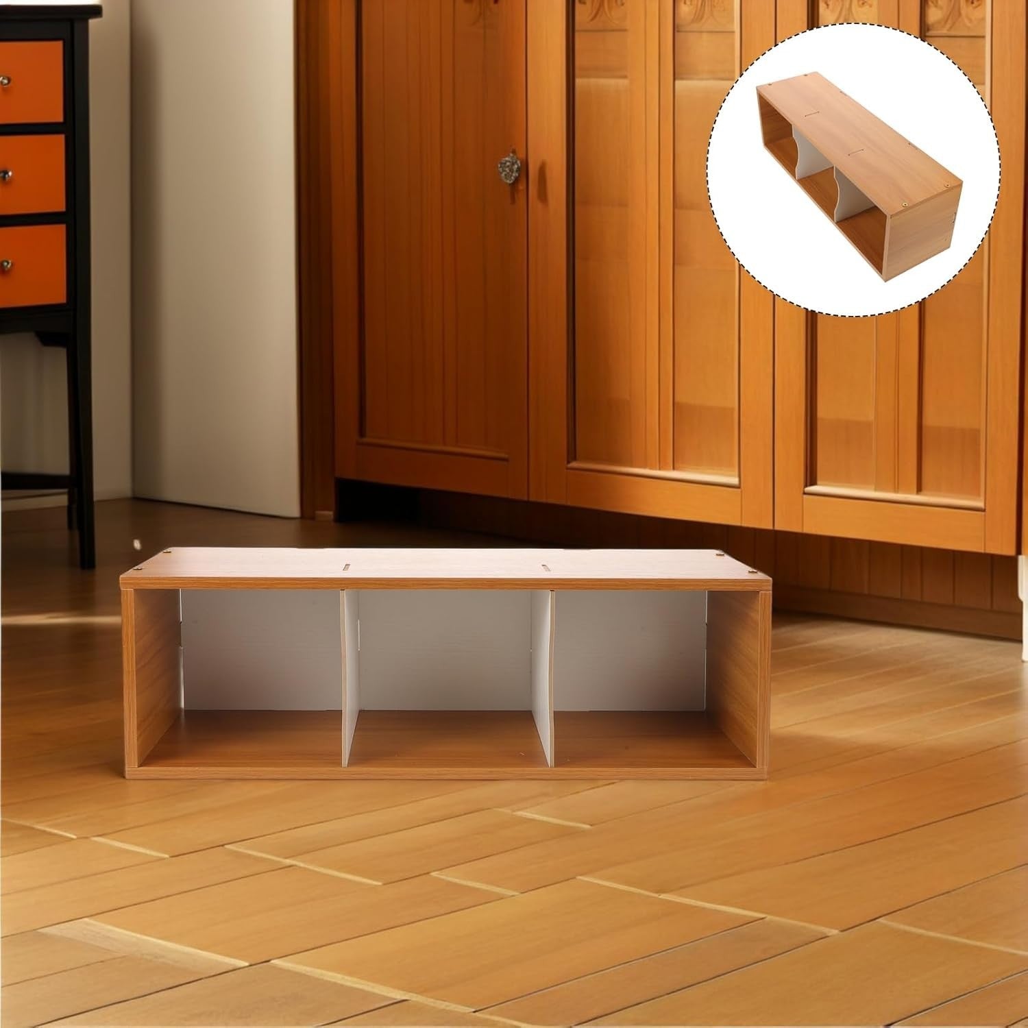 Wooden CD Storage Rack Shelf Freestanding Media Organizer Display Stand