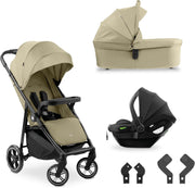 3in1 Travel System Pushchair Pram Car Seat Set Lightweight Reclining Olive
