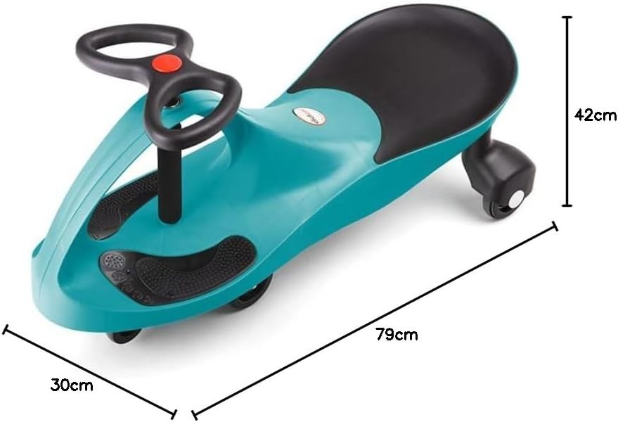 Kids Wiggle Car Ride On Scooter Balance Toy Steering Wheel Teal 120kg