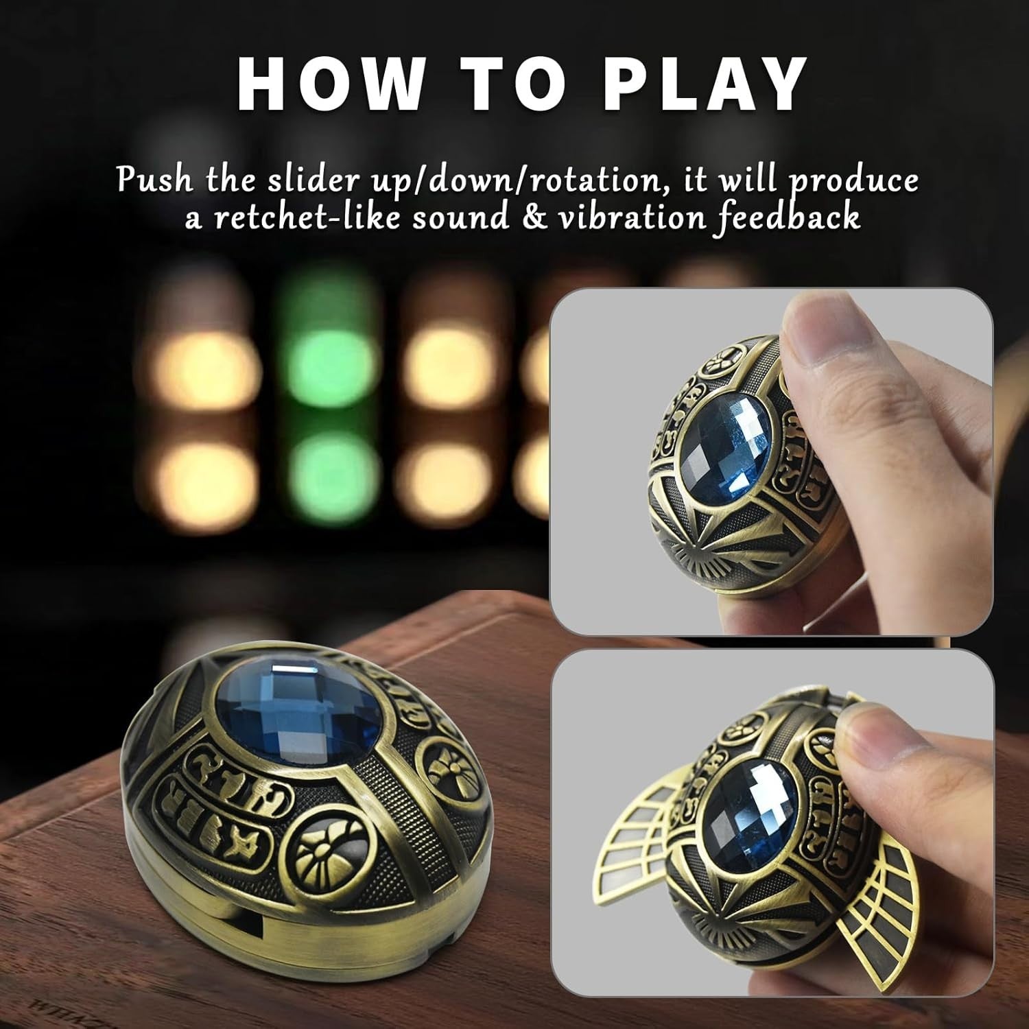 Mechanical Haptic Fidget Slider EDC Stress Relief Pocket Desk Toy