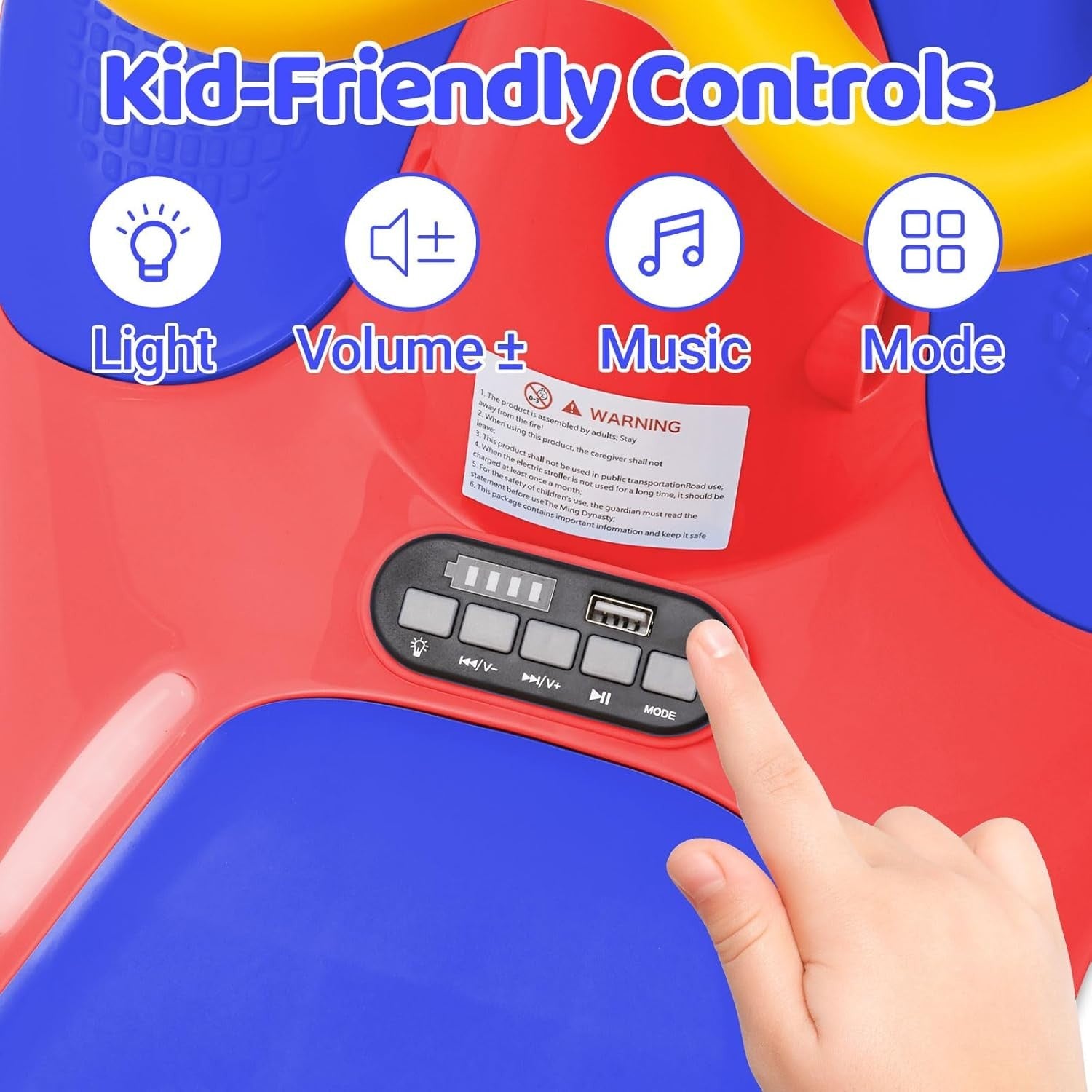 12V Electric Wiggle Car Kids Ride On Scooter LED Wheels Music 70kg