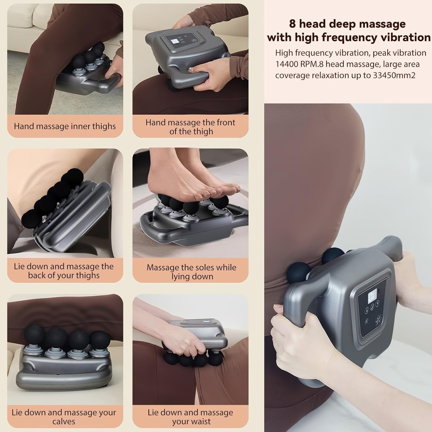 Multi Head Muscle Massage Gun Deep Tissue Fascia Relief 90 Speeds Pain Therapy