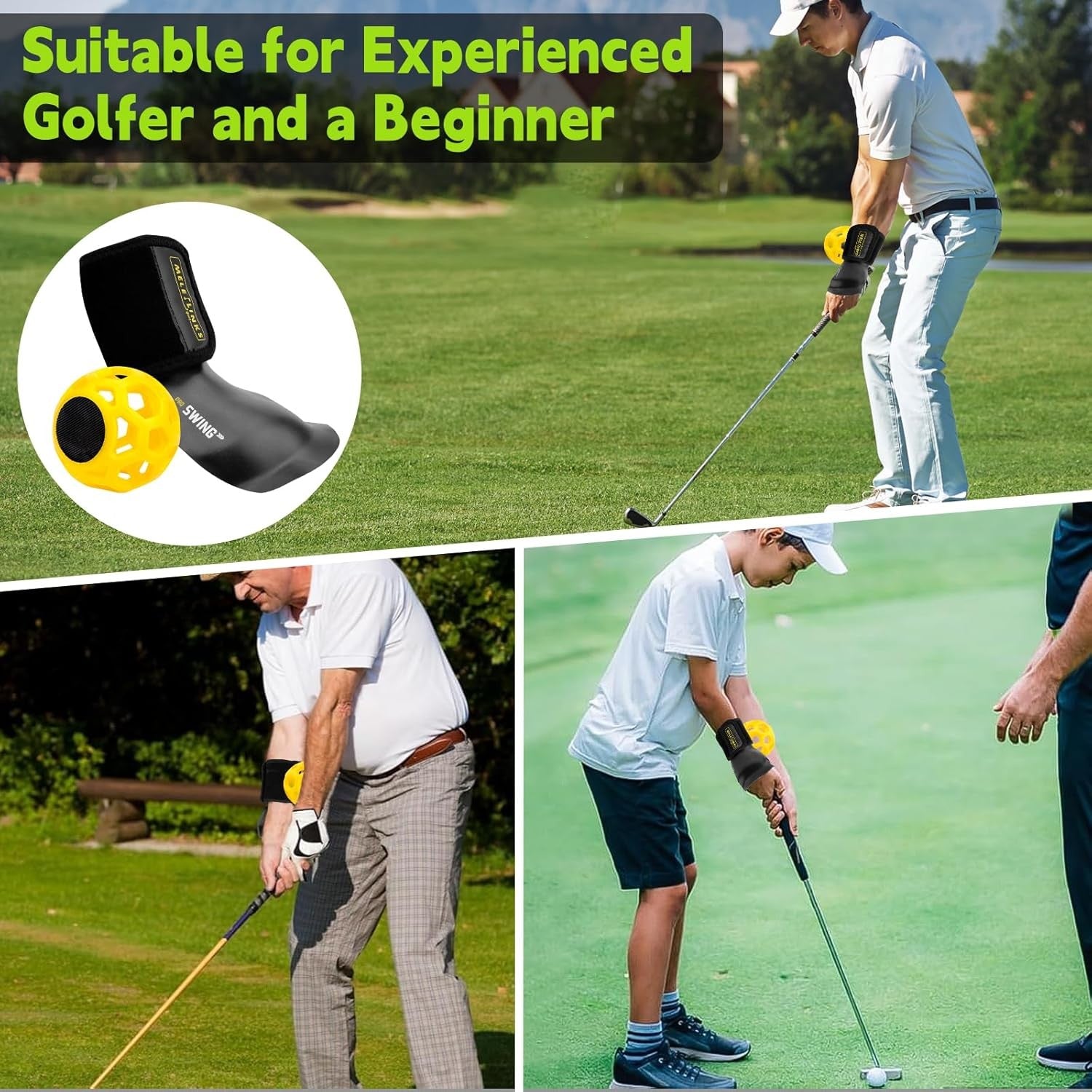 Golf Swing Trainer Ball with Wrist Strap Posture Aid