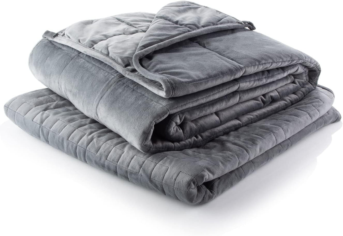 Luxury Weighted Blanket for Adults - Grey - 5kg Single 190x90cm - Stress Relief