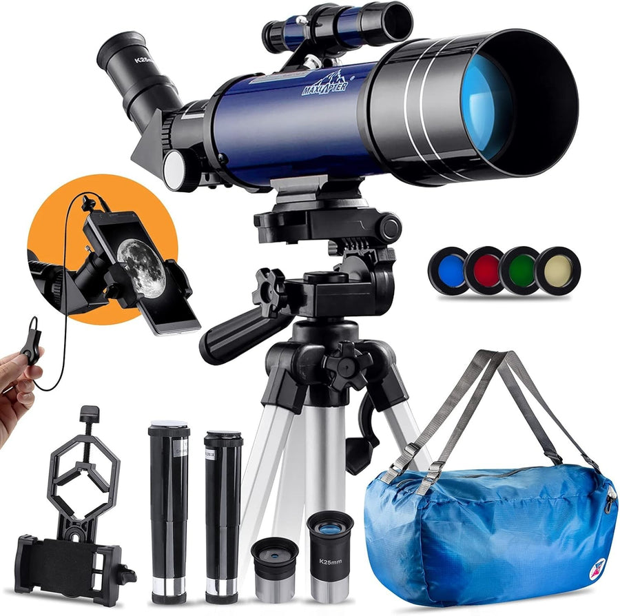 70/400mm Astronomy Telescope 16–201X High Power with Tripod & Phone Adapter