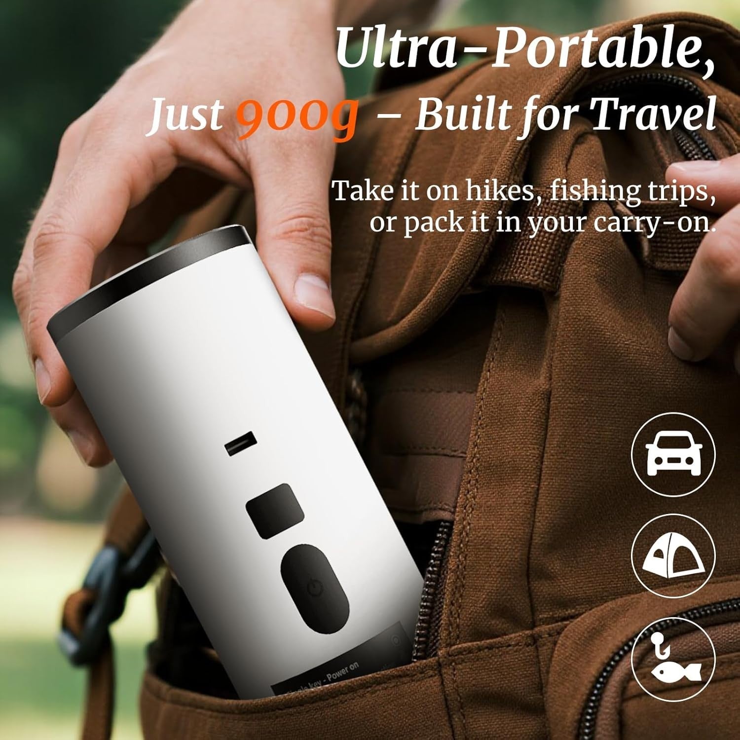 Self-Heating Portable Coffee Maker 20-Bar | Rechargeable Travel Espresso Machine