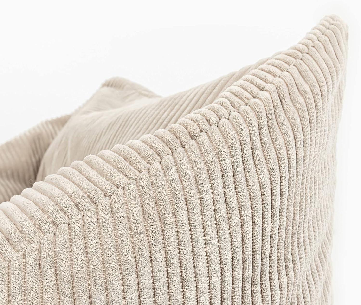 Beige Cord Bean Bag Chair Adult Sofa Seat Lounge Armchair for Home & Gaming