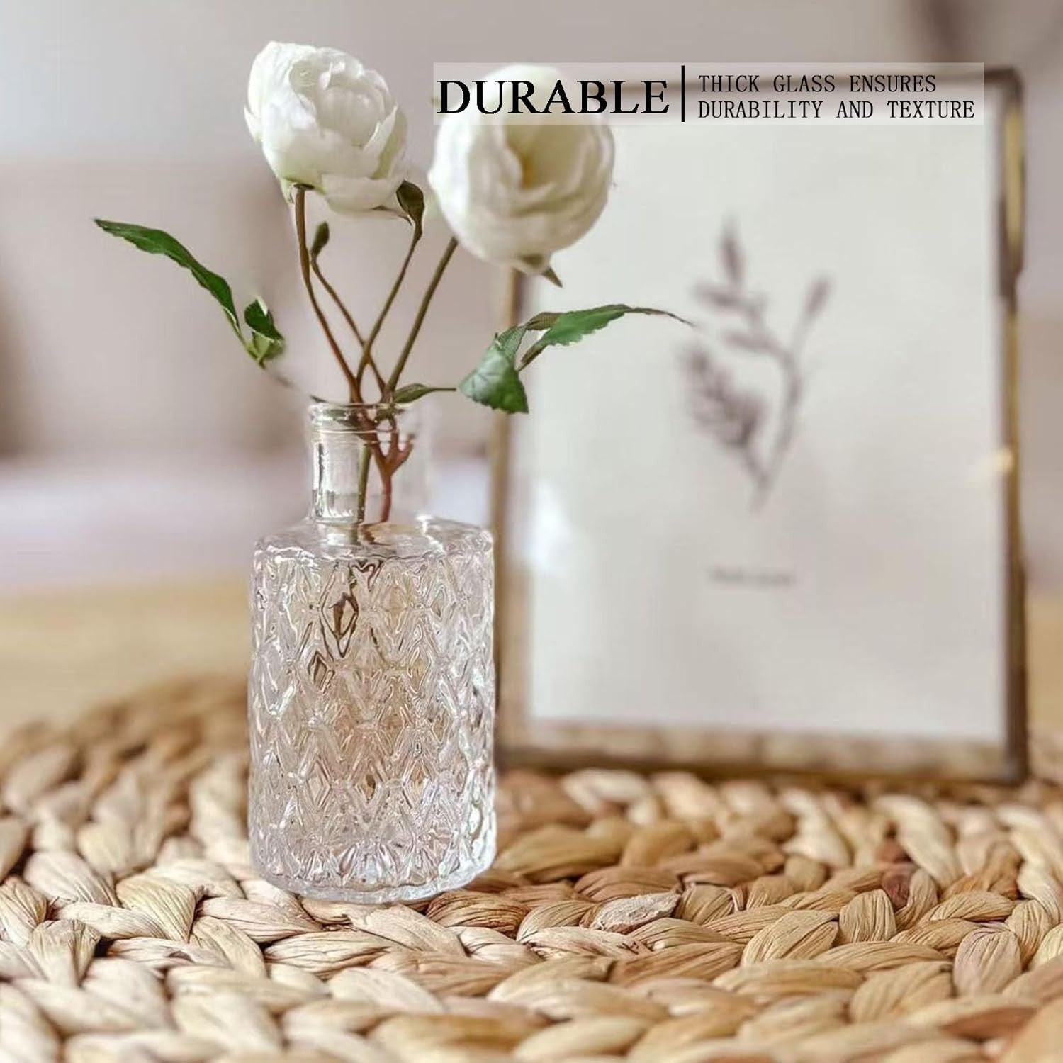 24 Glass Bud Vase Set Mini Clear Vases Wedding Table Decor Bulk Pack