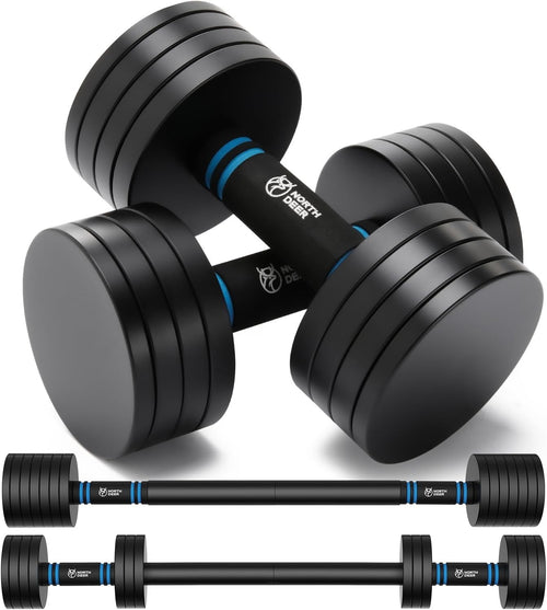 Compact Adjustable Steel Dumbbell Barbell Pair Up to 10KG Home Training