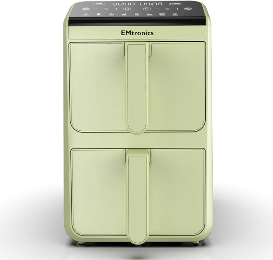 Dual Zone 10L Stack Air Fryer 2460W Touch Presets Smart Finish Sage