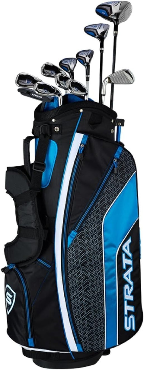 Mens Right Hand Golf Club Set 16pc Driver Hybrids Irons Putter Stand Bag