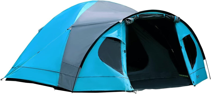 3-4 Man Camping Tent with Porch 4000mm Waterproof Dome