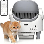 Self Cleaning Cat Litter Box APP Monitor Auto Open Top Multi Cat