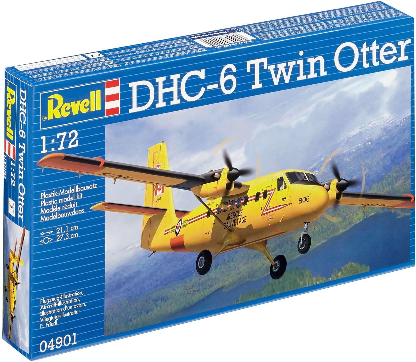 DHC-6 Twin Otter 1:72 Aircraft Model Kit – 95 Parts Unpainted Build Set