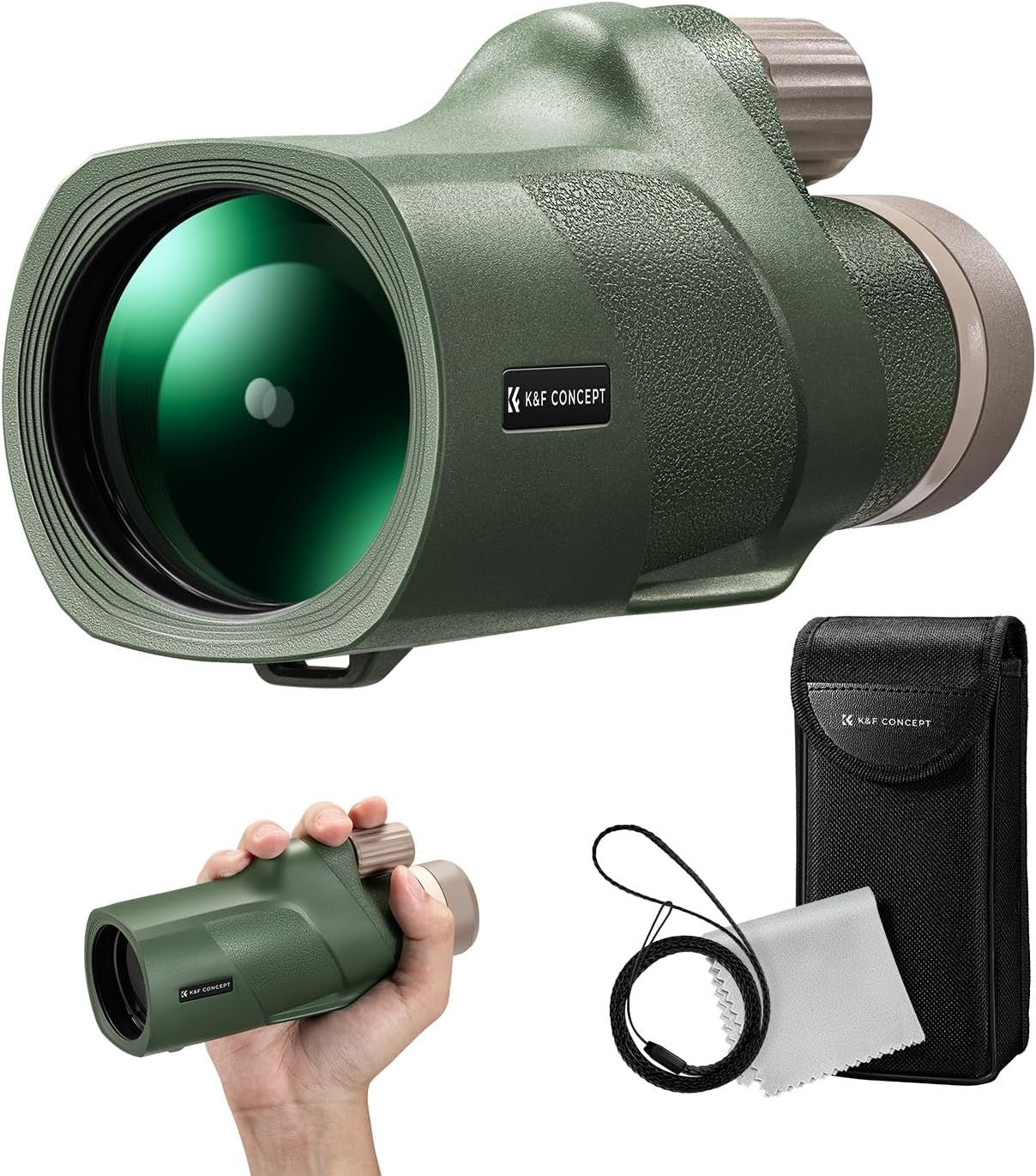 12X50 HD Monocular Waterproof BAK4 FMC Lens – Compact Outdoor Birding Scope