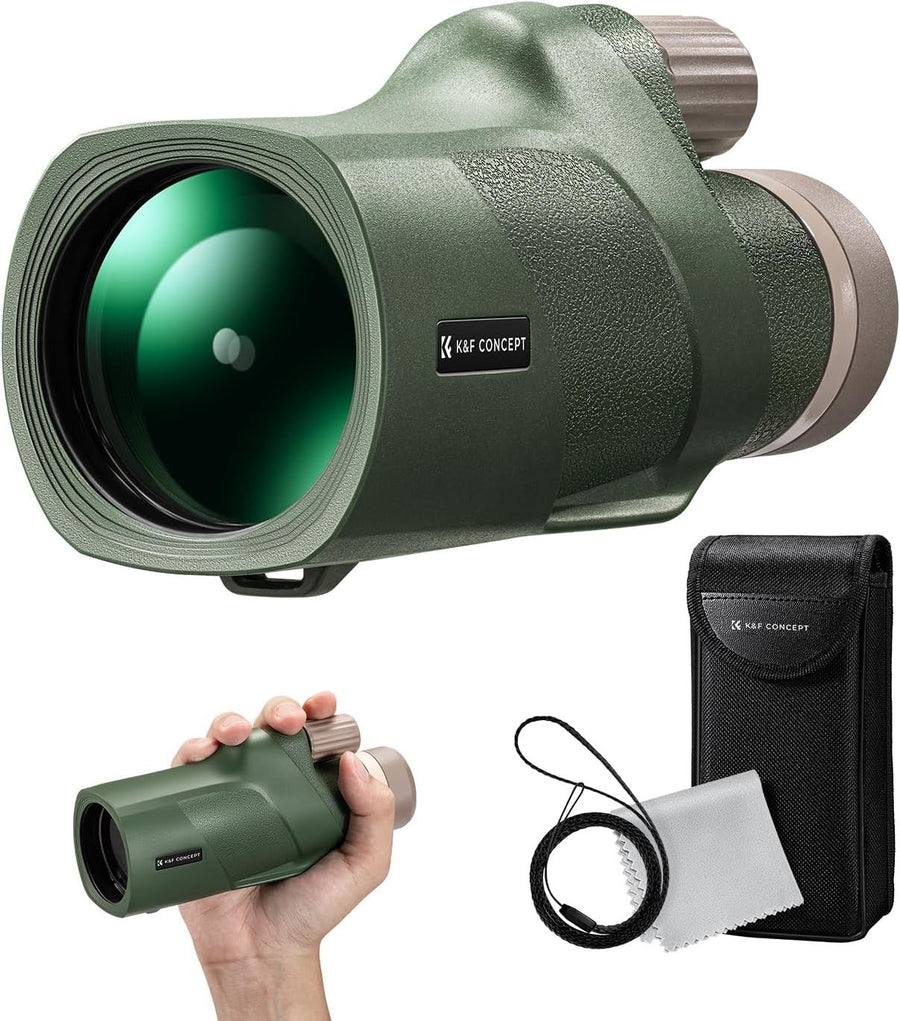 12X50 HD Monocular Waterproof BAK4 FMC Lens – Compact Outdoor Birding Scope