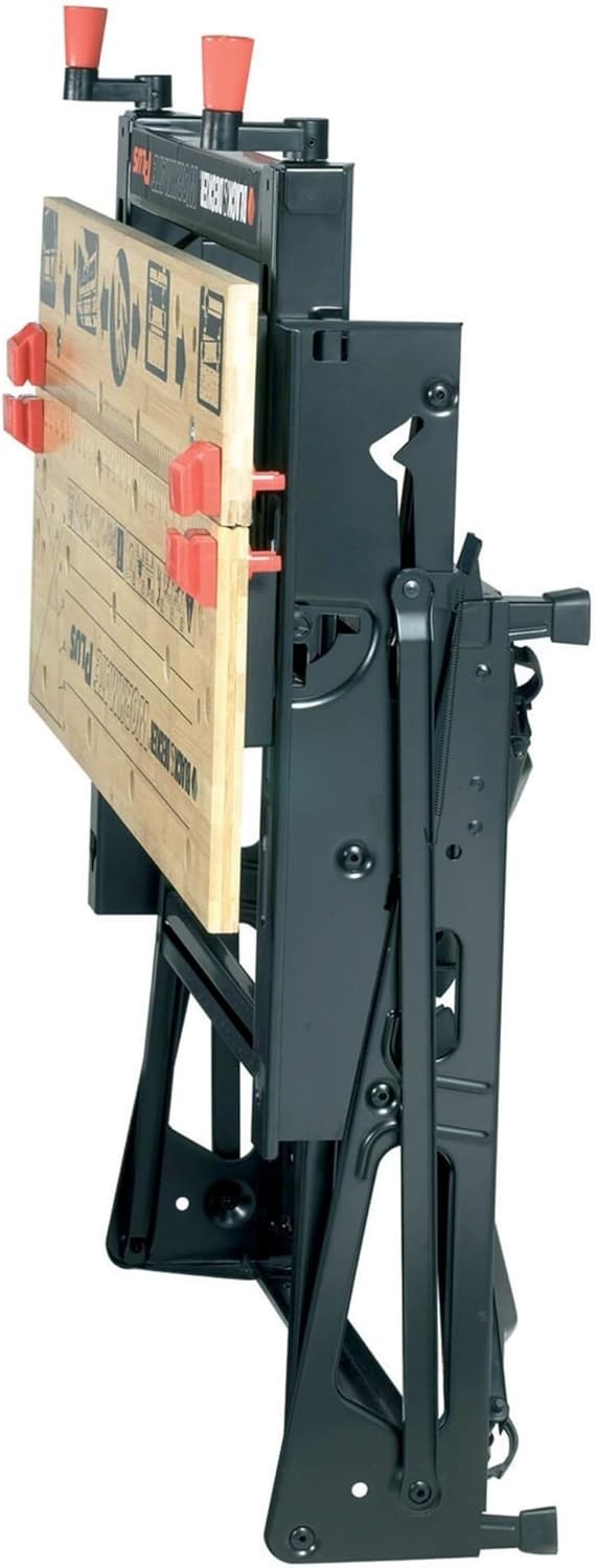 Dual-Height Folding Workbench with One-Hand Clamp System Heavy Duty 250kg