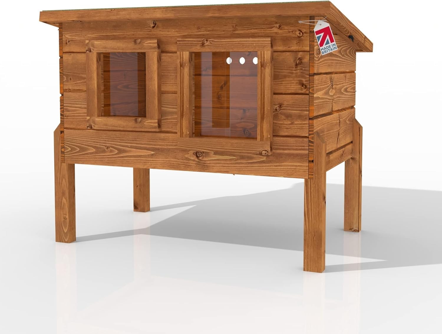 Outdoor Cat Kennel with Thermal Barrier Door | Timber, Ventilated, Easy Assembly
